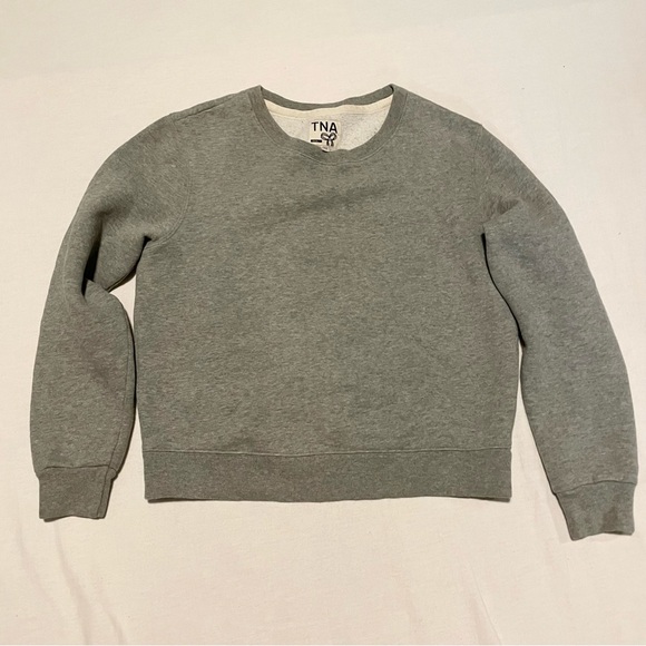 Aritzia TNA Sweatshirt Size Small Grey Long Sleeve Sweater - Picture 15 of 16
